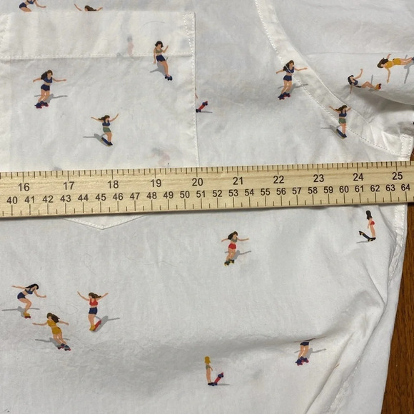 Goodthreads Shirt Poplin Skateboard Button Down Short Sleeve Shirt Size XL - Picture 5 of 7